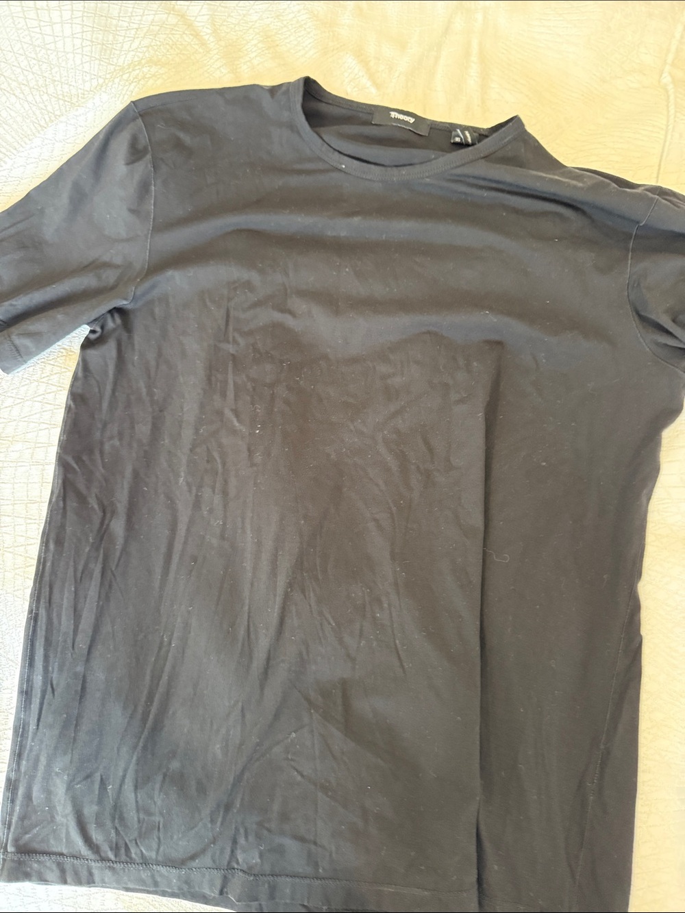 Theory Black Short-Sleeve Crew Tee